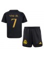 Real Madrid Vinicius Junior #7 Alternativní dres pro děti 2023-24 Krátký Rukáv (+ trenýrky)